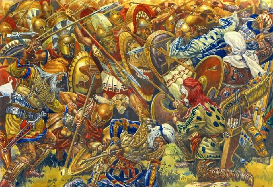 Batalha de Platea (479 aC) entre os gregos e persas