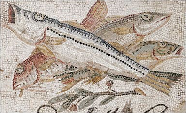 Comidas romanas antigas: peixe
