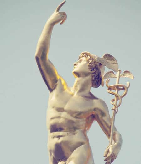 Mercúrio, o deus do ganho financeiro, da poesia e da eloquência
