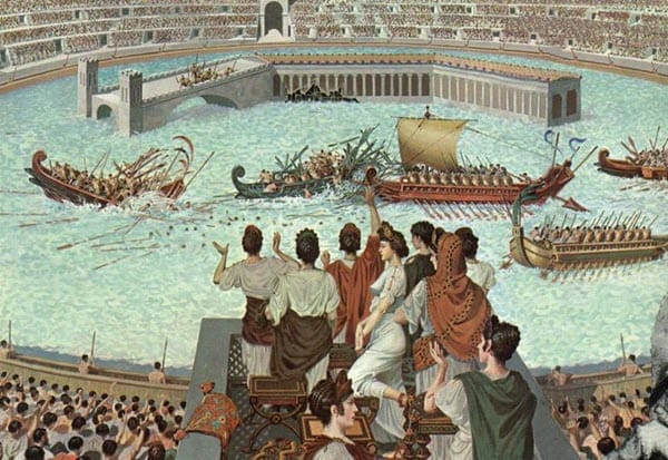 Batalhas no mar no Coliseu