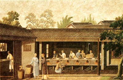 Produção de chá na antiga China